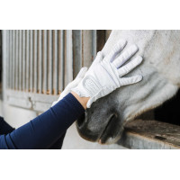 Gants Je t'aime Equithème Strass Blanc