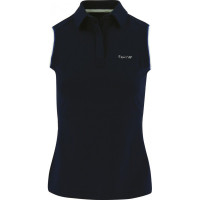 Polo Equit'M sans manches Femme Bleu marine