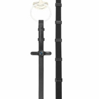 Smalle Stübben-teugels met 9 stops en haken Zwart zilver