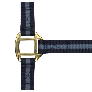 Licol nylon doublé cuir Norton Bleu marine / gris Licol nylon doublé cuir Norton Bleu marine / gris