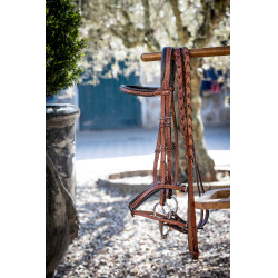 Rênes tressées Pénélope US Noisette Marron Rênes tressées Pénélope US Noisette Marron