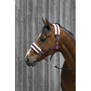 Halster Riding World synthetische schapenvacht Bordeaux Halster Riding World synthetische schapenvacht Bordeaux