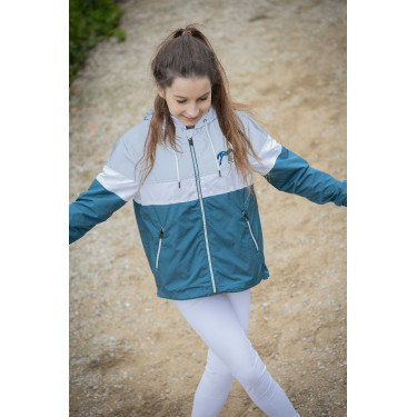 Blouson Pénélope Celecce Bleu canard Blouson Pénélope Celecce Bleu canard