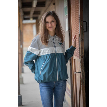 Blouson Pénélope Celecce Bleu canard Blouson Pénélope Celecce Bleu canard