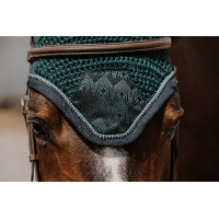 Bonnet chasse mouche Equithème Brocart Vert foncé