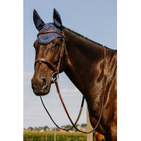Bonnet chasse mouche Je t'aime Equithème Origine Bleu marine Bonnet chasse mouche Je t'aime Equithème Origine Bleu marine