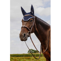 Bonnet chasse mouche Je t'aime Equithème Mirror Bleu