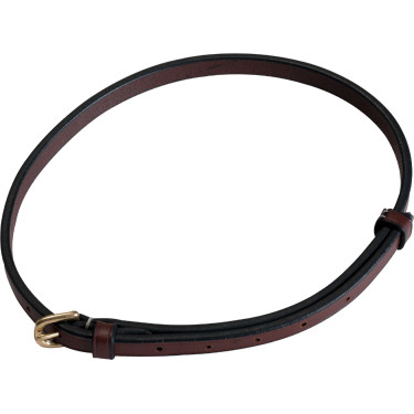 Lanière 12 mm pour muserolle combinée Eric Thomas Pro Havane Marron