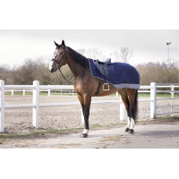 Zadeldeken Equithème Tyrex 600 D Marine / grijs