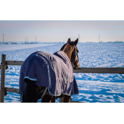 Couverture Equithème Tyrex 1200D recyclée Taupe Marron