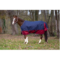 Equithème Tyrex 1200 D deken Marine / bordeaux Blauw Equithème Tyrex 1200 D deken Marine / bordeaux Blauw