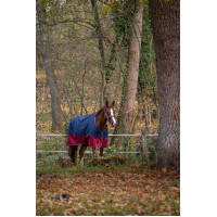 Equithème Tyrex 1200 D deken Marine / bordeaux Blauw Equithème Tyrex 1200 D deken Marine / bordeaux Blauw