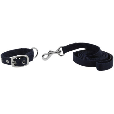Collier et laisse pour chien Riding World Oscar Marine Bleu marine