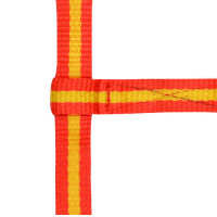 Verstelbaar veulenhalster Rood / geel / rood