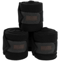 Bandes de polo Equithème par 4 Noir Bandes de polo Equithème par 4 Noir