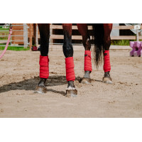 Bandes de polo Equithème par 4 Rouge