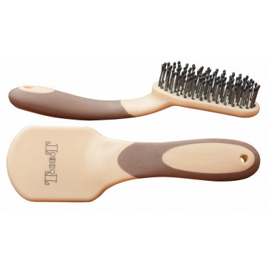 Brosse à crins bicolore T de T Marron / beige
