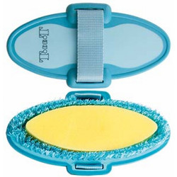 Brosse éponge bicolore T de T Turquoise / bleu ciel Brosse éponge bicolore T de T Turquoise / bleu ciel