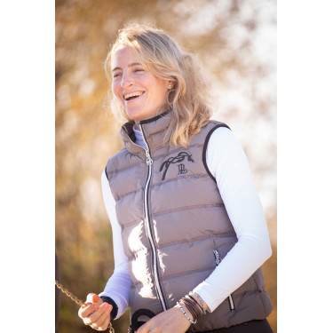 Mouwloze bodywarmer Pénélope Anouck Grijs