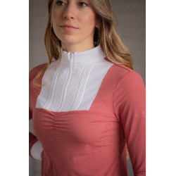 Polo de concours Pénélope Florence manches longues Terracotta Orange