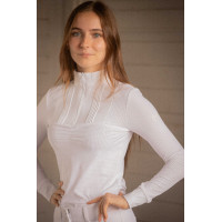 Wedstrijdpolo Pénélope Florence met lange mouwen Terracotta Oranje