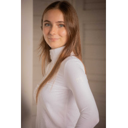 Polo de concours Pénélope Florence manches longues Blanc