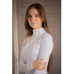 Polo de concours Pénélope Florence manches longues Blanc