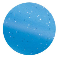 Étrille métallique ronde fluo pailleté Bleu