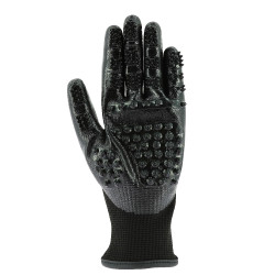 Gant de pansage anti-mue Hippo-Tonic Noir Gant de pansage anti-mue Hippo-Tonic Noir