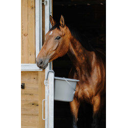 Hippotonic voederbak met haken en handvat Donkergrijs