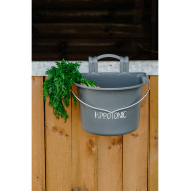 Hippotonic voederbak met haken en handvat Donkergrijs