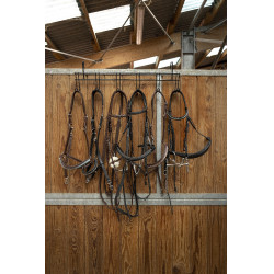 Porte-brides Hippotonic 6 places, à crochets Noir Porte-brides Hippotonic 6 places, à crochets Noir