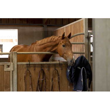 Hippotonic hoofdstelhanger 6 plaatsen, met haken Zwart Hippotonic hoofdstelhanger 6 plaatsen, met haken Zwart