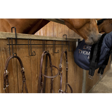 Porte-brides Hippotonic 6 places, à crochets Noir Porte-brides Hippotonic 6 places, à crochets Noir