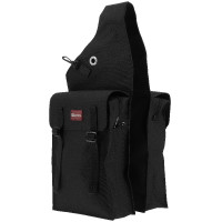 Dubbele zadeltas met kleppen Randol's Zwart