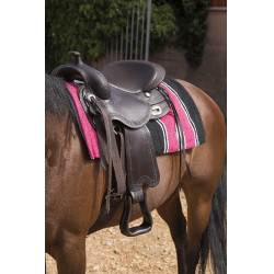 Tapis Westride Navajo coton/acrylique Rose / noir / blanc