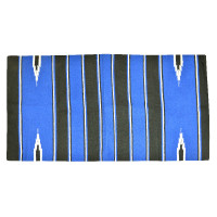 Tapis Westride Navajo coton/acrylique Noir / bleu roi / blanc Tapis Westride Navajo coton/acrylique Noir / bleu roi / blanc