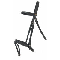 Bridon Sisley T met gecombineerde neusriem T van T Donker Havana Bruin Bridon Sisley T met gecombineerde neusriem T van T Donker Havana Bruin