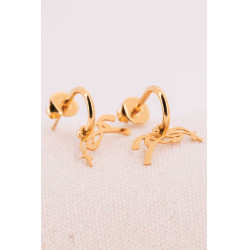 Boucles d'oreilles Créoles Pénélope Léonie Dorée Boucles d'oreilles Créoles Pénélope Léonie Dorée