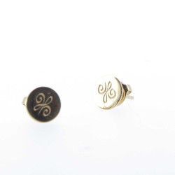 Boucles d'oreilles poussoir Pénélope Lou Arabesque Dorée Boucles d'oreilles poussoir Pénélope Lou Arabesque Dorée
