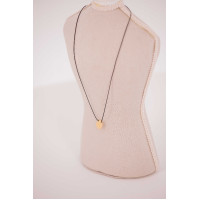 Collier Adelya Pénélope corde noir Doré