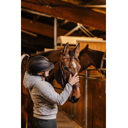 Casque Equithème Agris visière large Noir argenté