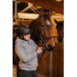 Casque Equithème Agris visière large Noir argenté