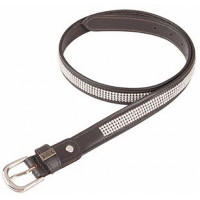 Strassriem T de T Donker Havana / wit Bruin Strassriem T de T Donker Havana / wit Bruin