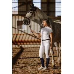 Polo Equithème Funza Manches courtes Blanc