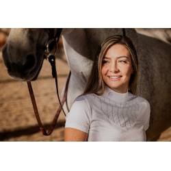 Polo Equithème Funza Korte mouwen Wit