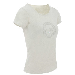 T-shirt Equithème Anna korte mouwen Crème Beige