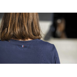 T-shirt Equithème Anna korte mouwen Marineblauw