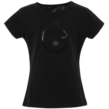 T-shirt Equithème Claire Enfant Noir T-shirt Equithème Claire Enfant Noir