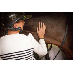 Pull Pénélope x Saint James Maelle Ecru / marine / rouge Motifs